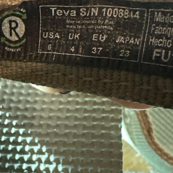 Teva Women's Sandals - Light Green and Pink - Picture 4 of 4